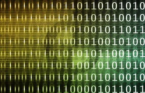 Binary technology stream 스톡 일러스트