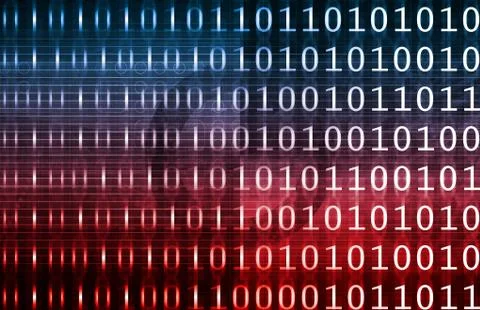 Binary technology stream Stock Illustration