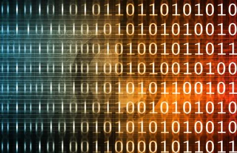 Binary Technology Stream 스톡 일러스트