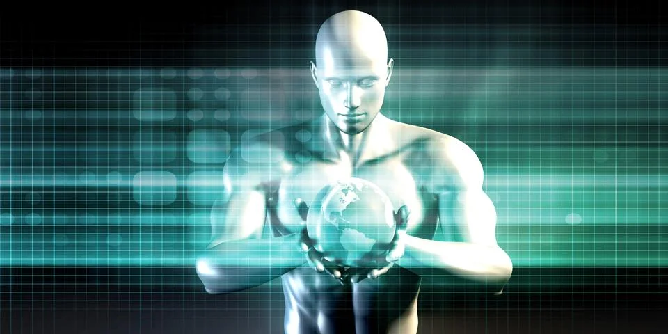 Binary Technology Stream Stock Illustration