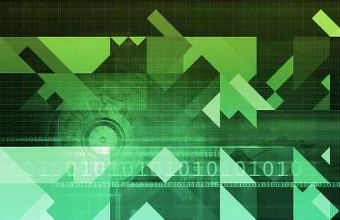 Binary Technology Stream Foto stock