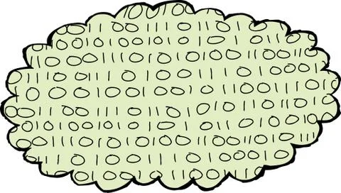 Binary thought bubble 스톡 일러스트