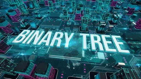 Binary Tree digital technology hi-tech concept Video stock 109450502