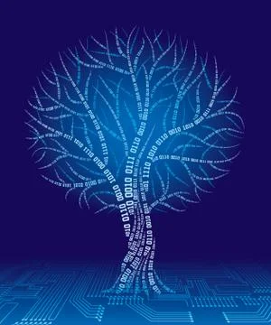 Binary tree Illustrazione stock