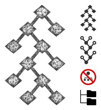 Binary Tree Web Vector Mesh Illustration 库存插图