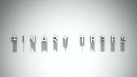 Binary trees 3D title animation with shadows on a white background Stock Footage 298004736