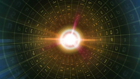 Binary Tube and Swaying Blue Spheres Stock Footage 88602277