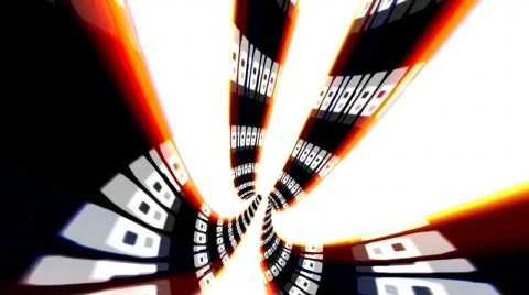 Binary Tunnel // 2 side whormhole Video stock 276398