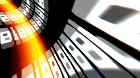Binary Tunnel // 2 side whormhole Stock Footage