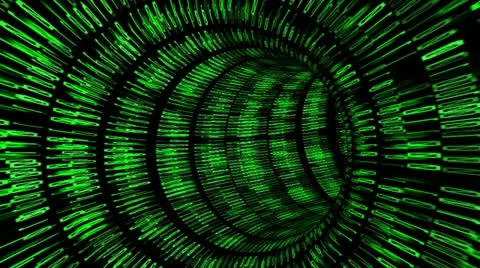 Binary tunnel Stock Footage 11155174