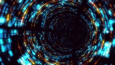 BINARY TUNNEL H264 Stock Footage 74791565