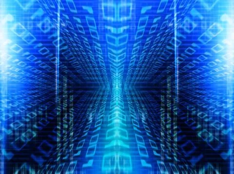 Binary tunnel 스톡 일러스트