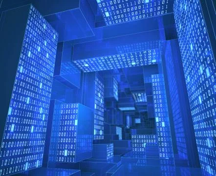 Binary Tunnel Stock Illustration