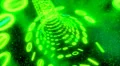 Binary tunnel wormhole flight through space warp speed dimension CRT green HD Footage