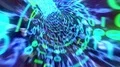 Binary tunnel wormhole flight through space warp speed dimension 4k 4k or 4k+ Resolution