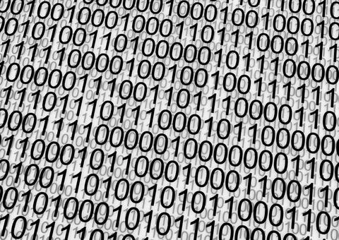 Binary in various levels a binary code in various levels with one and zero... 스톡 사진