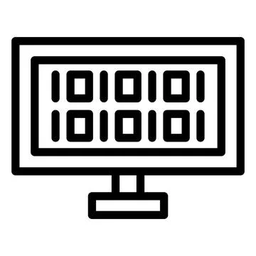 Binary Vector Icon Design Illustration Stock Illustration