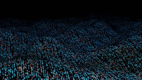 Binary wave animation. Concept for big data Stock Footage 116880475