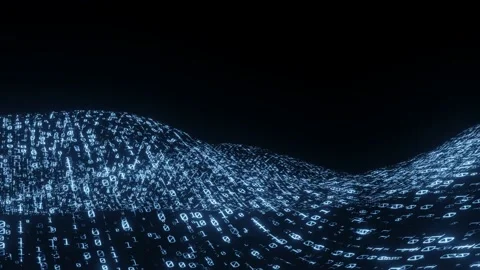 Binary wave animation. Stockbeeldmateriaal 166205796