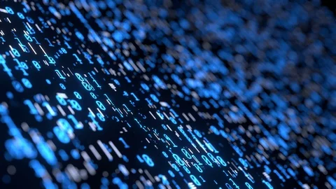 Binary wave animation. Perfect CG seamless loop. Stockbeeldmateriaal 121906317