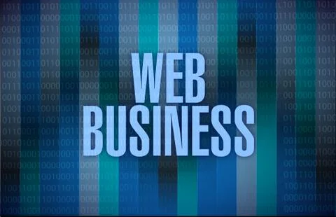 Binary web business illustration design Stock Illustration