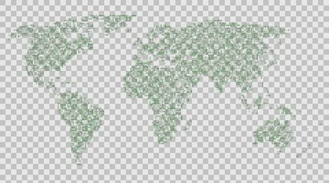 Binary World Green Stock Footage 58994628