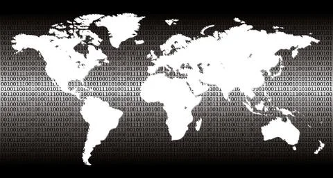 Binary world Stock Illustration