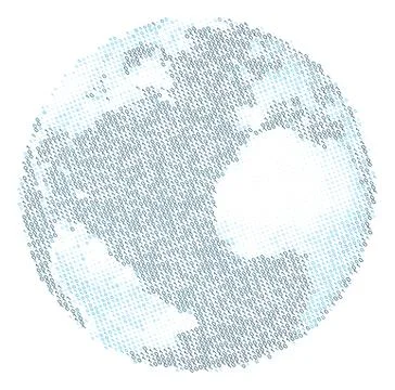 The binary world Illustrazione stock