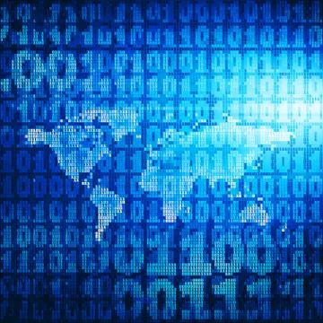 Binary world Illustrazione stock