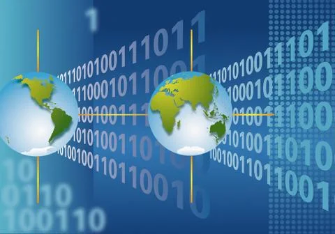 Binary world Stock Illustration