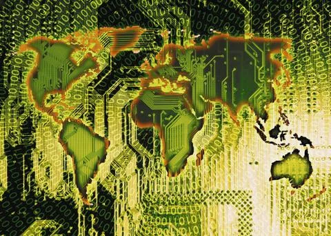 Binary world Stockillustratie