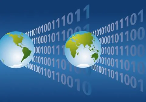 Binary world Stock Illustration
