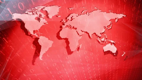 Binary world news red abstract concept Stock Footage 86276854
