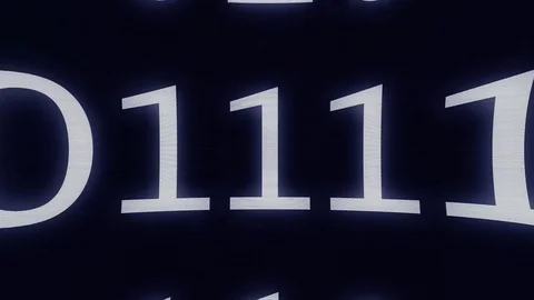 Binary zeros and ones data zoom out - computer software or information, inten Stock Footage 113581770