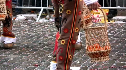 Binche carnival 스톡 동영상 7904531