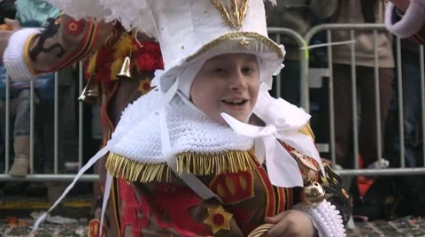 Binche carnival 스톡 동영상 7904549