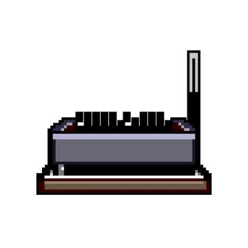 Bind binding machine game pixel art vector illustration イラスト素材
