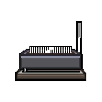 Bind binding machine pixel art vector illustration イラスト素材