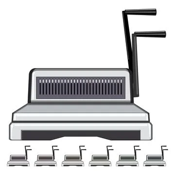 Binder binding machine cartoon vector graphic Stock Illustration