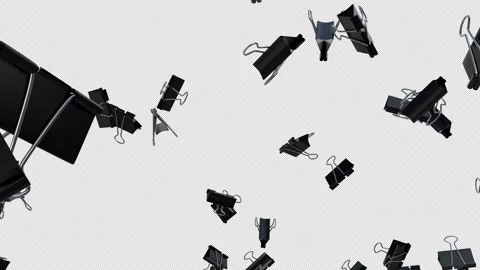 Binder Clip Blast Off Stock Footage 308725422