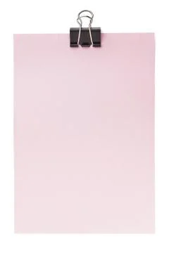 Binder clip on document Stock Photos