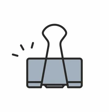 Binder clip icon Stock Illustration
