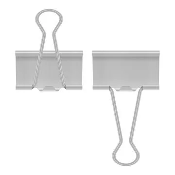 Binder clip set Illustrazione stock