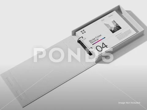 Binder Folder Mockup for Professional Office Stationery Design PSD Template