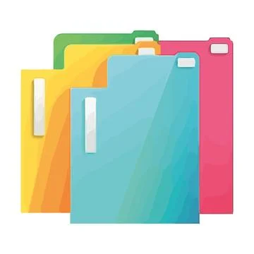 Binder holds important business documents Stock Illustration