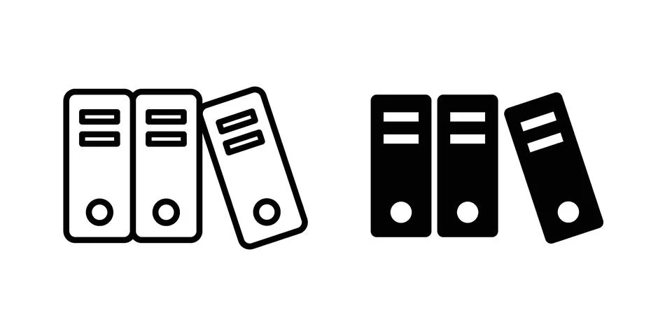 Binder icon concept logo design collection Stock Illustration