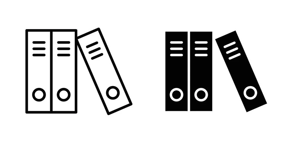 Binder icon for design projects and web UI Stock Illustration