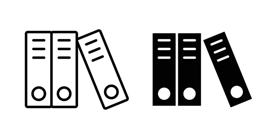 Binder icon graphic element. web icon set Stock Illustration