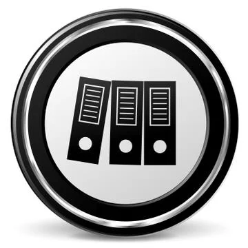 Binder icon with metal ring Stock Illustration