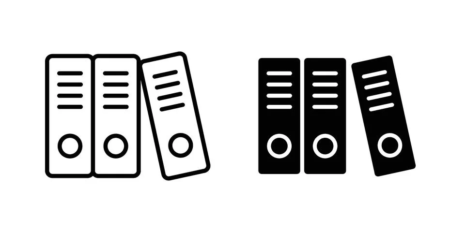 Binder icon vector design illustrations Stock Illustration